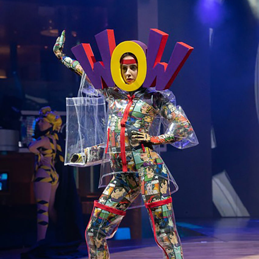 Handgefertigte Kopfbedeckungen für die Bühne für Show AIDA Cruises zeigt: Show me!Yello!